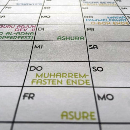 Kalender- Close-up